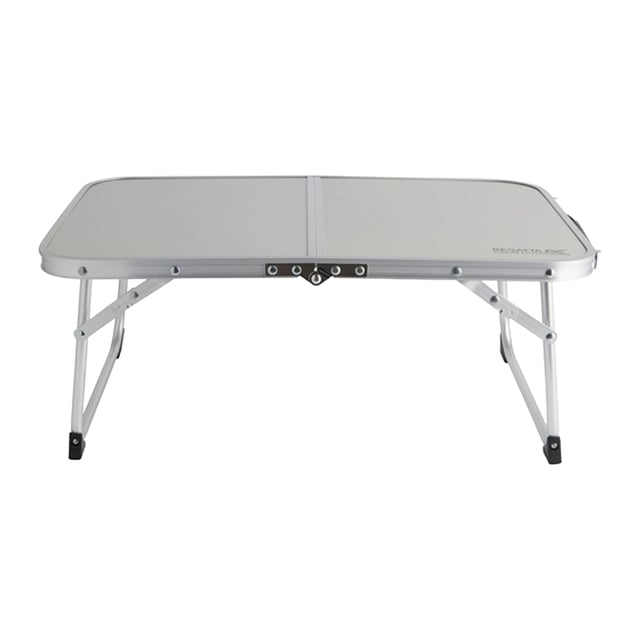 Regatta Matano Camping Table (Silver) 80% Aluminium, 20% Wood. Design: Logo. Detachable Legs, Foldable.