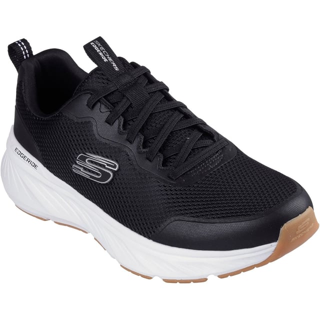 Genießen Sie gut gepolsterte Leistung, während Sie auf Ihren ökologischen Fußabdruck achten, mit den Skechers Edgeride - Rekze. Dieser vegane Sportstil verfügt über ein Obermaterial aus Mesh und synthetischem Überzug mit dehnbaren Schnürsenkeln, eine gut gepolsterte Zwischensohle und eine Air-Cooled Memory Foam-Einlegesohle.