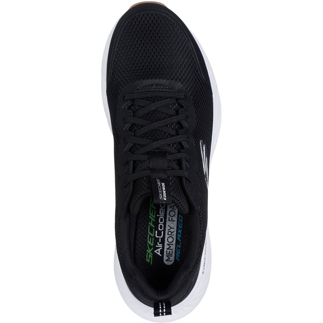Genießen Sie gut gepolsterte Leistung, während Sie auf Ihren ökologischen Fußabdruck achten, mit den Skechers Edgeride - Rekze. Dieser vegane Sportstil verfügt über ein Obermaterial aus Mesh und synthetischem Überzug mit dehnbaren Schnürsenkeln, eine gut gepolsterte Zwischensohle und eine Air-Cooled Memory Foam-Einlegesohle.