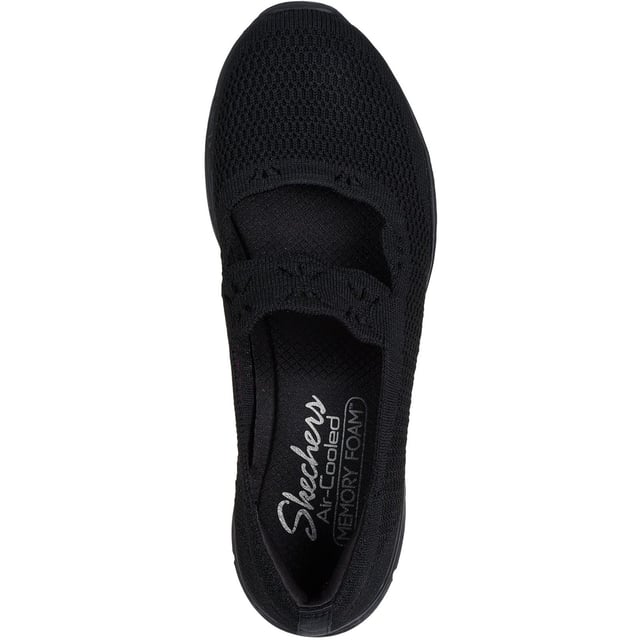 Score some serious comfort with classic design in Skechers Seager Cute N' Coy. This slip-on Mary Jane style features a knit mesh upper, plus an Air-Cooled Memory Foam cushioned insole.