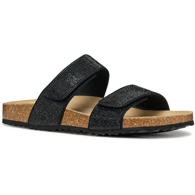 Brionia R is een comfortabele ademende sandaal met twee banden voor vrouwen, vol met ontspannen hedendaagse stijl. Het is gemaakt van glinsterend microvezel en is de perfecte manier om ontspannen stadsoutfits te verfraaien.
