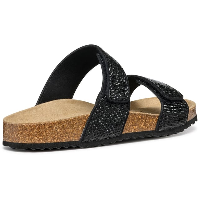 Brionia R is een comfortabele ademende sandaal met twee banden voor vrouwen, vol met ontspannen hedendaagse stijl. Het is gemaakt van glinsterend microvezel en is de perfecte manier om ontspannen stadsoutfits te verfraaien.