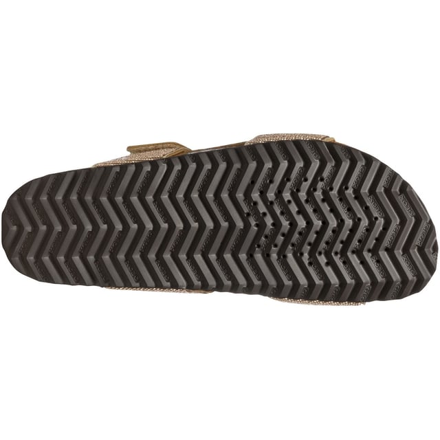 Brionia R is a comfortable breathable two-band sandal for women loaded with laid-back contemporary panache. It has been crafted from glittery microfibre and is the perfect way to enhance laid-back city outfits.