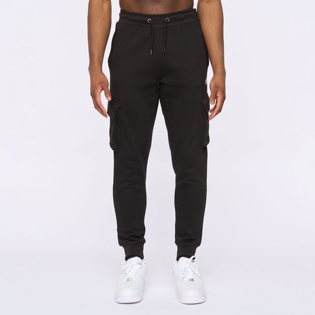 Mens Kings Will Dream Crosby 2.0 Cargo Joggers in black- Elasticated waist with drawcord- Multi-pocket design- Embroidered logo at left thigh- Ribbed cuffs- Soft brushback fleece construction- Tapered fit- 60% Cotton  40% Polyester.  Machine washable.- Ref: KD2U124382ASSTK2