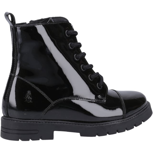Stylish and hardwearing; the Lauren is sure to be a winner with its trendy styling and treaded sole. Featuring easy on and easy off hidden inside zip and lace up fastening, this boot will keep feet to feel secure and warm throughout the school day.