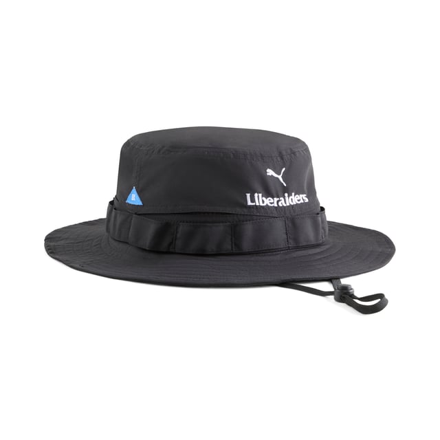 PRODUCT STORY: Step into the new era with the PUMA x LIBERAIDERS collab.&nbsp;This collaboration embraces urban wanderlust by mixing outdoor-inspired elements with the wild energy of a daily city life.&nbsp;This unstructured bucket hat blends outdoor vibes with city energy, featuring embroidered logos on the front. Perfect for those who embrace adventure and style in their daily life. FEATURES & BENEFITS: Made with at least 90% recycled materials. DETAILS: Unstructured crown and hat structure; Regular visor and brim; Daisy chain webbing; Chin strap with cord stopper; Features PUMA x LIBERAIDERS co-branding details.