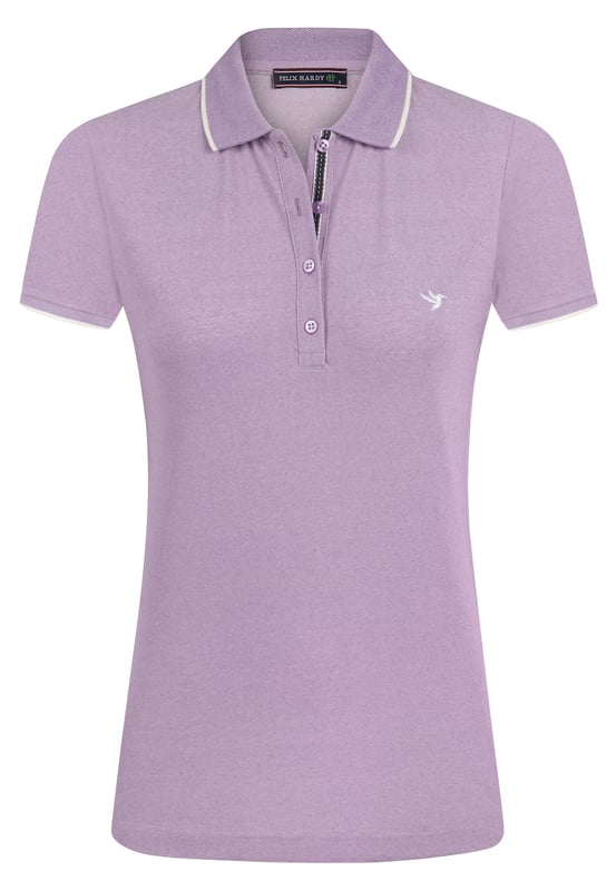 Poloshirt Kurzarm Kurzarm Polo Shirt Das Felix Hardy Damen Polo-Shirt mit kurzen Ärmeln ist eine perfekte Mischung aus lässiger Eleganz und Komfort. Gefertigt aus weichem, atmungsaktivem Stoff sorgt es für ein leichtes, luftiges Gefühl und ist ideal für ganztägiges Tragen. Der klassische Polo-Kragen und die geknöpfte Knopfleiste verleihen einen zeitlosen Look, während die taillierte Passform die Silhouette für eine schmeichelhafte Form betont. Die kurzen Ärmel ermöglichen uneingeschränkte Bewegung, wodurch es sowohl für legere Ausflüge als auch für elegantere Anlässe vielseitig einsetzbar ist. Dieses Polo-Shirt ist ein unverzichtbares Basic, das einen schicken, aber entspannten Stil bietet und mühelos mit Jeans, Röcken oder Shorts kombiniert werden kann.