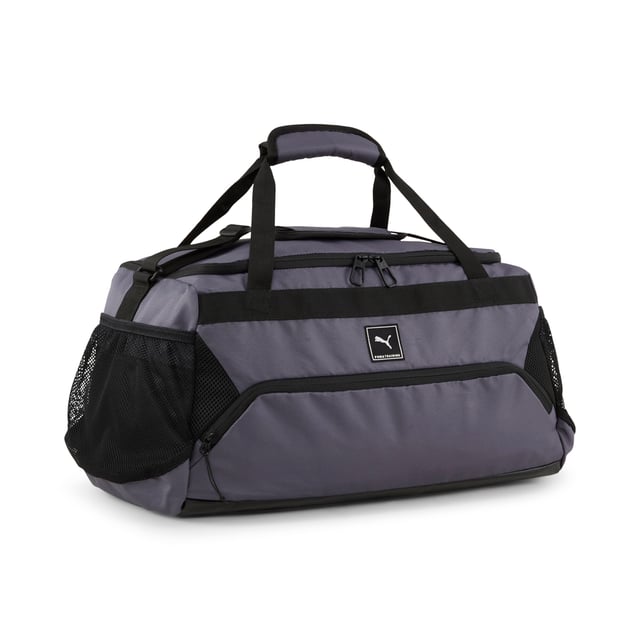 PUMA Unisex Training Medium 24L Sports Bag PRODUCT STORY: Gear up for your ultimate workout with this training must-have. An adjustable, padded strap and sturdy handles let you haul heavy gear while multiple pockets keep essentials close. Front and side mesh pockets plus an internal shoe compartment give everything its place so you can focus on smashing personal bests. Pack it all in and get training. FEATURES & BENEFITS: Made with at least 50% recycled materials. DETAILS: Two-way U-shape zip opening into main compartment; Zip opening into front and back pocket; Adjustable webbing shoulder strap with shoulder pad, two webbing carry handles with padded connector; Side mesh pockets; Dimensions: W56cm / D27cm / H25cm; Volume: 24L; PUMA branding details.