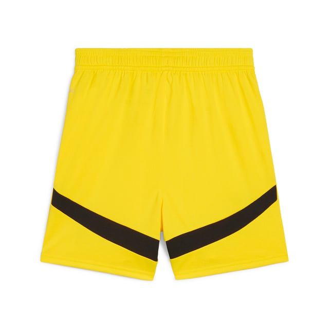 PRODUCT STORY: Hit the pitch like BVB's finest in these football shorts. They're made from sweat-wicking material to keep you cool in the tensest moments of the game and are finished with the team's crest on the leg. FEATURES & BENEFITS: dryCELL: Performance technology designed to wick moisture from the body and keep you free of sweat during exercise; As part of the RE:FIBRE program, this garment is made of at least 95% recycled material from textile waste and other used materials. DETAILS: Regular fit; 170 gsm, Jacquard; Mesh inserts; Medium rise; Elasticated waistband with drawstring; Official team branding; PUMA Youth: Recommended for older kids between 8 and 16 years.