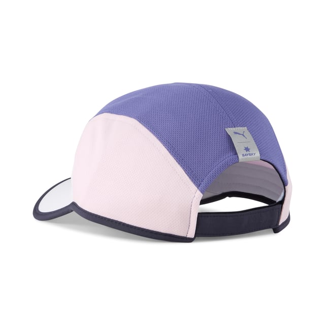 PRODUCT STORY: Every runner is a star â€“ whether you're lacing up for the first time or running your 100th race. From tanks and tops to shorts and tights, PUMA x SAYSKY has something for every runner. This ultra-light PUMA cap features breathable mesh side panels and a packable design for easy storage. FEATURES & BENEFITS: Made with at least 50% recycled materials.. DETAILS: 6-panel shape; Adjustable closure; Mesh side panels; Packable function; PUMA branding details.