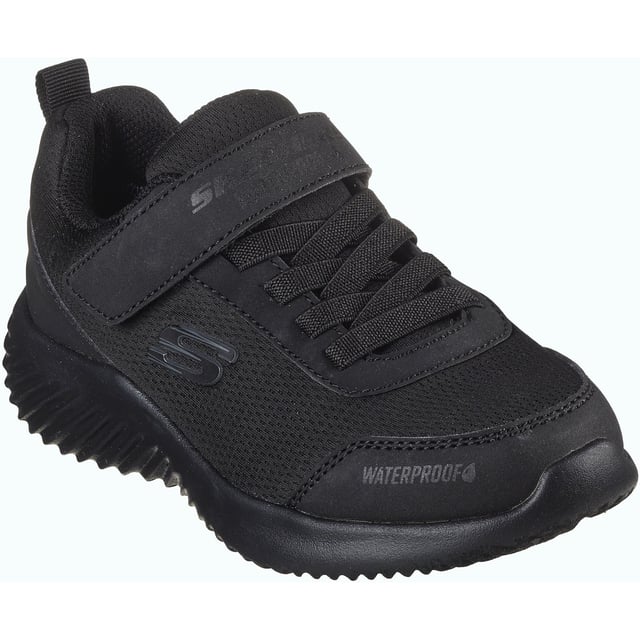 Splash-proof comfort and athletic style combine in Skechers Bounder - Dripper Drop. This lightweight waterproof sneaker features a mesh and synthetic upper with stretch laces, an adjustable instep strap, and a cushioned comfort insole.