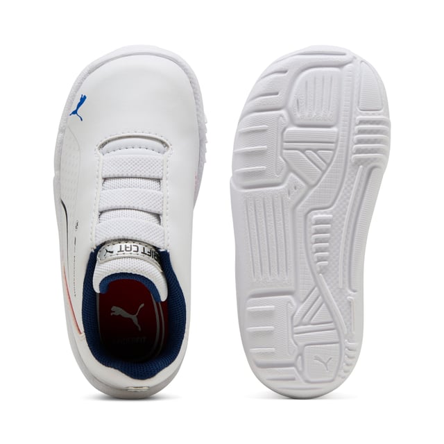 PRODUCT STORY: Unleash your inner racer with PUMA's BMW M Motorsport Drift Cat 11. Featuring BMW's iconic colours, a sleek synthetic upper, and a durable rubber sole, these kicks are perfect for fans who crave style and performance. Feel the thrill! FEATURES & BENEFITS: The upper of the shoes is made with at least 20% recycled materials. DETAILS: Regular width; Synthetic upper; Elasticated closure for quick on-and-off; Rubber outsole; Iconic BMW M Motorsport colours; PUMA Toddlers: Recommended for toddlers between 0 and 4 years.