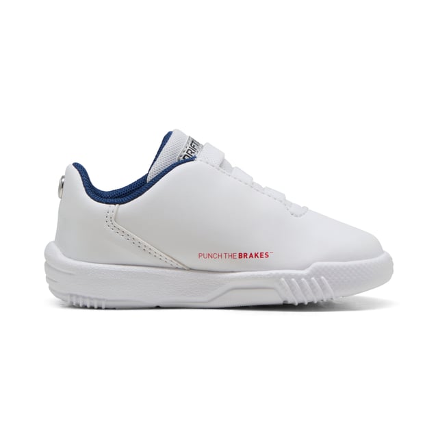 PRODUCT STORY: Unleash your inner racer with PUMA's BMW M Motorsport Drift Cat 11. Featuring BMW's iconic colours, a sleek synthetic upper, and a durable rubber sole, these kicks are perfect for fans who crave style and performance. Feel the thrill! FEATURES & BENEFITS: The upper of the shoes is made with at least 20% recycled materials. DETAILS: Regular width; Synthetic upper; Elasticated closure for quick on-and-off; Rubber outsole; Iconic BMW M Motorsport colours; PUMA Toddlers: Recommended for toddlers between 0 and 4 years.