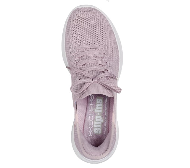 Step into comfort with Skechers Hands Free Slip-ins®. This easy-on style features a Stretch Fit® engineered knit upper with decorative laces for a sock-like fit and modern look. Designed with Skechers’ exclusive Heel Pillow™ for added heel support and stability, it also includes a cushioned Skechers Air-Cooled Memory Foam® insole for breathable, all-day comfort. These vegan slip-on sneakers combine convenience, style, and performance.