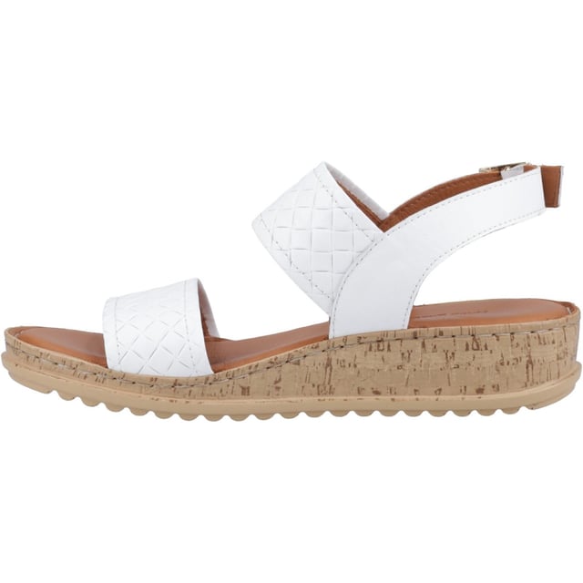 Hush Puppies Ebony Woven Leather Women's White Sandals With it's luxurious leather upper with woven strap detail the Ebony will elevate your summer style, whilst the cushioned insole and lightweight outsole will keep you light on your feet all day long