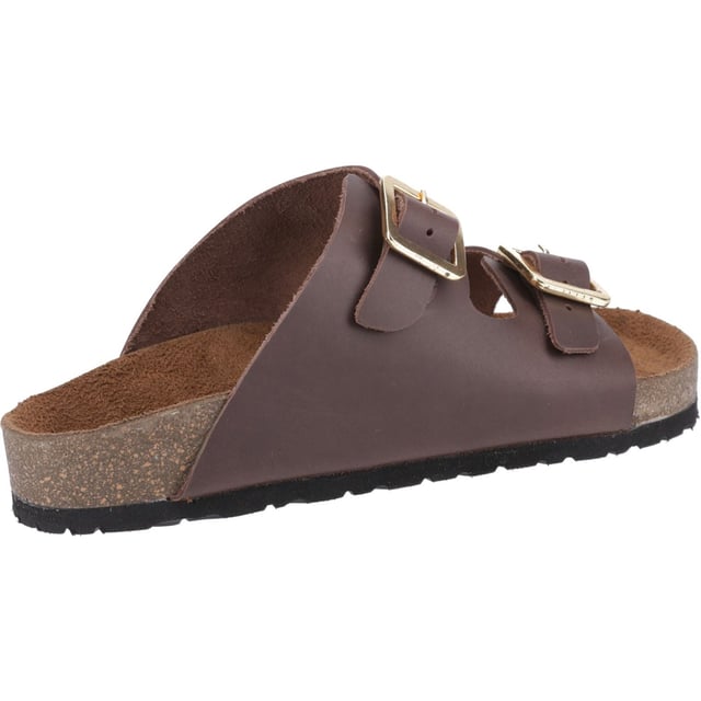 Cotswold Shoes brings a country classic sandal. With double strap uppers made from soft leather with buckle detailing. Finished with a comfortable footbed, making these the perfect sandals for all Summer long.