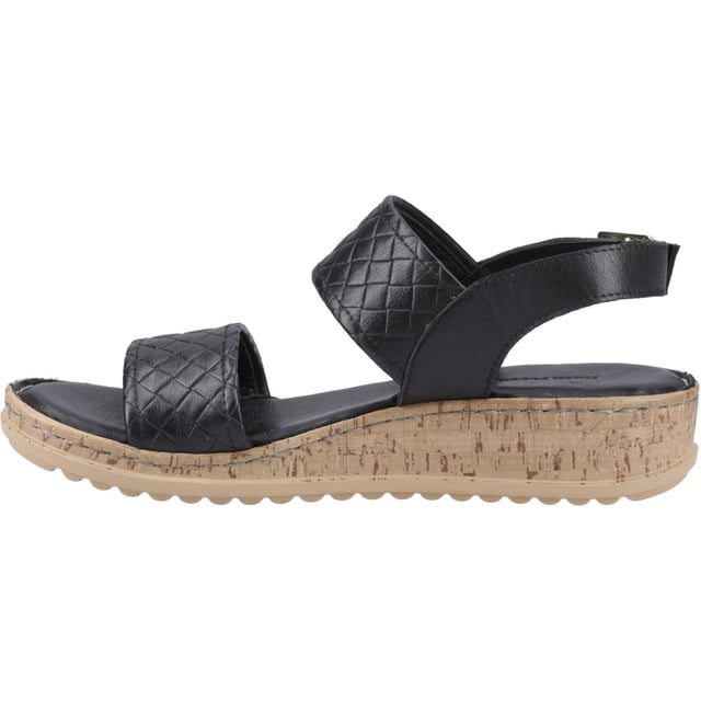 Hush Puppies Ebony Woven Leather Women's Black Sandals With it's luxurious leather upper with woven strap detail the Ebony will elevate your summer style, whilst the cushioned insole and lightweight outsole will keep you light on your feet all day long