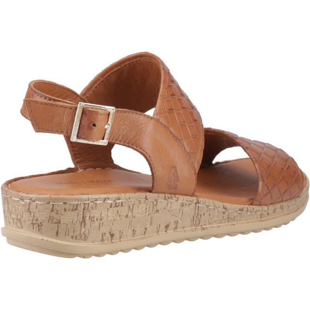 Hush Puppies Ebony Woven Leather Women's Tan Sandals With it's luxurious leather upper with woven strap detail the Ebony will elevate your summer style, whilst the cushioned insole and lightweight outsole will keep you light on your feet all day long