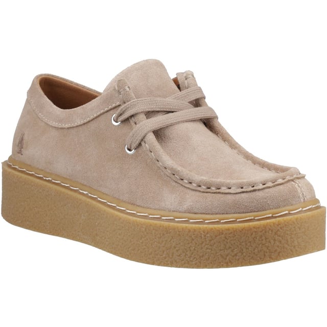 Hush Puppies Bridie Wildleder Damenschuhe Mokassins in Taupe Mit ihrer angesagten klobigen Plateau-Sohle, dem weichen Wildlederobermaterial und der Memory-Schaum-Innensohle sehen Sie mit den Bridie Suede Mocc Toe wunderschön aus und fühlen sich großartig.