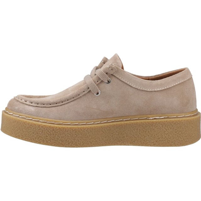 Hush Puppies Bridie Wildleder Damenschuhe Mokassins in Taupe Mit ihrer angesagten klobigen Plateau-Sohle, dem weichen Wildlederobermaterial und der Memory-Schaum-Innensohle sehen Sie mit den Bridie Suede Mocc Toe wunderschön aus und fühlen sich großartig.