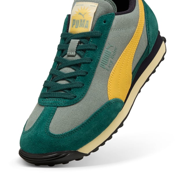 PRODUCT STORY: Easy Rider was born in the late â€˜70s, when running made its move from the track to the streets. Today, the retro runner makes its return for the streetwear world, with its classic slim profile and vintage vibes intact. Rewrite the classics with this timeless silhouette. FEATURES & BENEFITS: ProFoam: Lightweight EVA designed to cushion your landing and propel your next step. DETAILS: Canvas base; Suede overlays; Canvas tongue with nylon binding; Textile sockliner; PUMA branding details.