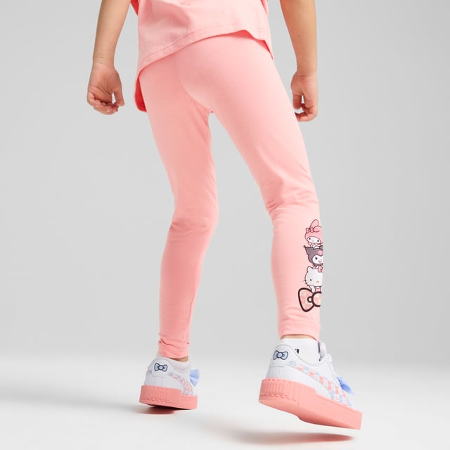 PRODUCT STORY: Say hello to the new PUMA x HELLO KITTY AND FRIENDS collection. Created for kids and adults, this collab combines classic streetwear vibes with Hello Kitty is cute, playful aesthetic. Taking inspiration from the bubblegum pop aesthetic of the â€˜00s, this collection is got glitter, glossy prints, and more. DETAILS: Tight fit; Single jersey; Regular length; High rise; Elasticated waistband; PUMA Kids: Recommended for young kids between 4 and 8 years.
