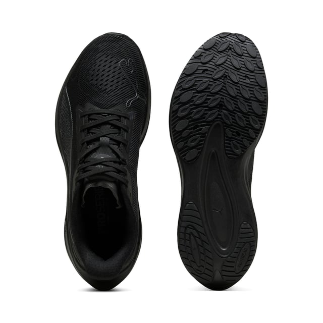 PUMA Unisex Darter Pro Running Shoes PRODUCT STORY: Take your run to the next level with the Darter Pro. PROFOAM delivers an instant, responsive ride and the engineered mesh upper keeps you cool at high speeds. A locked-in midfoot and durable outsole let you power through any distance or terrain. Unrivalled performance meets unmatched value in PUMA's latest essential. FEATURES & BENEFITS: The upper of the shoes is made with at least 20% recycled materials; PROFOAM: Lightweight EVA designed to cushion your landing and propel your next step. DETAILS: Lace closure; Engineered mesh upper; Full length rubber outsole; Heel-to-toe drop: 6mm; Surface type: Road running; Recommended for: neutral pronators.