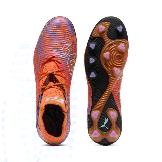 PRODUCT STORY: Unleash your creativity on the pitch with PUMA. Featuring a FLEXGILITY outsole for agile movement, GripControl Pro for superior ball control, and Ortholite O-Thermâ„¢ to keep you cool. PWRTAPE and Fuzionpods ensure a snug, dynamic fit. FEATURES & BENEFITS: The upper of the shoes is made with at least 20% recycled materials; PWRTAPE: Targeted upper reinforcement for support and durability; FLEXGILITY: Dual-density outsole with optimised stud layout supports quick pivots and agile 360-degree movement; ORTHOLITE memory foam padding in the heel provides enhanced comfort. DETAILS: Regular to wide fit; Fuzionpods on the upper protect the foot without restricting movement, ideal for dynamic actions; Highly elastic four-way stretch yarn acts as a second skin, adapting dynamically to foot shape and movement; Textured high-density mesh layer with a GripControl Pro finish for enhanced ball grip and control; Play with or without laces; PUMA branding details; 82.56% Synthetic, 17.44% Textile.