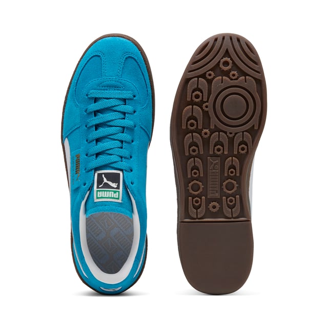 PRODUCT STORY: The Super Team sneakers first hit the scene in 1982. Fast forward to the 2020s and we're bringing it back. This version stays true to the OG, made for handball goalkeepers, with a suede upper and leather PUMA Formstrip on the side. FEATURES & BENEFITS: PUMA's leather products support responsible manufacturing via the Leather Working Group.  DETAILS: Leather upper; Suede tongue; Breathable synthetic collar; Mesh OrthoLite footbed; Leather PUMA Formstrip.