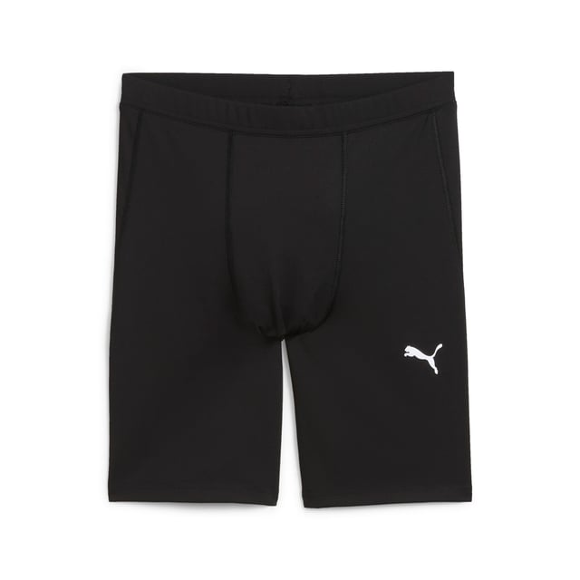 PRODUCT STORY: Unleash your run with these 8" short tights. Featuring ergonomic cutlines for ultimate freedom, dryCELL technology to keep you dry, and a tunneled drawcord for a perfect fit. Drop-in phone pockets ensure your essentials stay secure. Run free, run strong. FEATURES & BENEFITS: Made with at least 50% recycled materials; dryCELL: Performance technology designed to wick moisture from the body and keep you free of sweat during exercise. DETAILS: Tight fit; Interlock fabric; Above knee length; Medium rise; PUMA branding details.