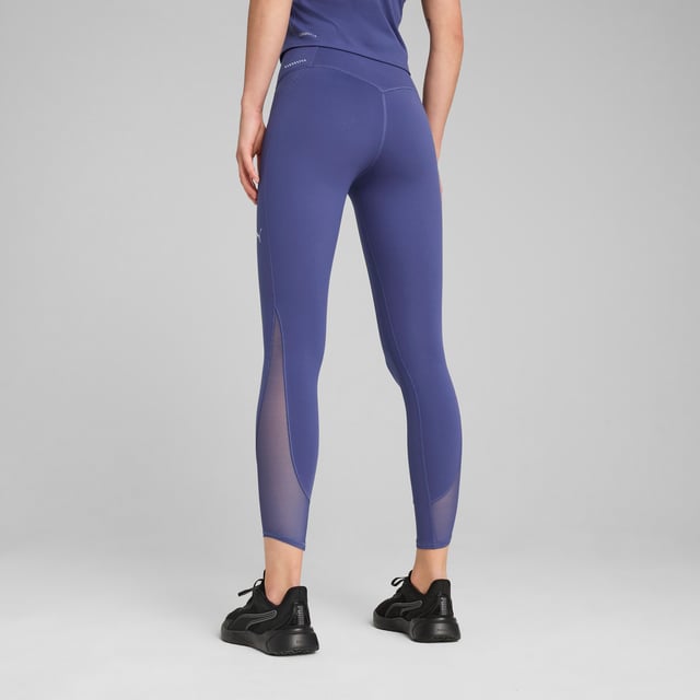 PRODUCT STORY: Conquer your workout with ultra-soft 7/8 length tights, featuring CLOUDSPUN fabric for unmatched softness and dryCELL for moisture control. Mesh inserts add flair, while a hidden waistband pocket keeps your valuables safe. Sculpting design lines ensure a flattering fit. FEATURES & BENEFITS: Made with at least 50% recycled materials; dryCELL: Performance technology designed to wick moisture from the body and keep you free of sweat during exercise; CLOUDSPUN: Custom-milled performance poly/spandex blend, this fabric meets the highest performance standards while still feeling like an ultra soft cotton. DETAILS: Tight fit; Interlock fabric; 7/8 length; High rise; PUMA branding details.