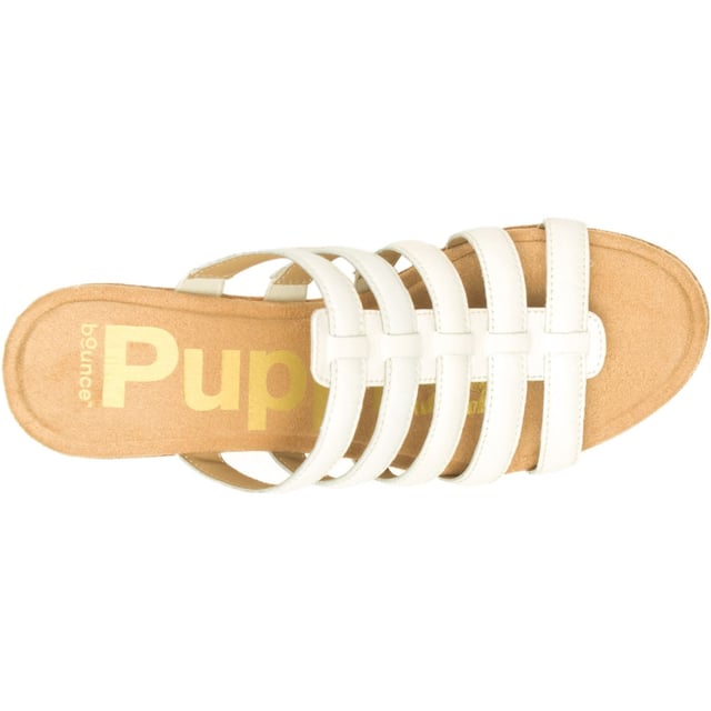 Hush Puppies Willow Slide Leather Women's White Wedges
