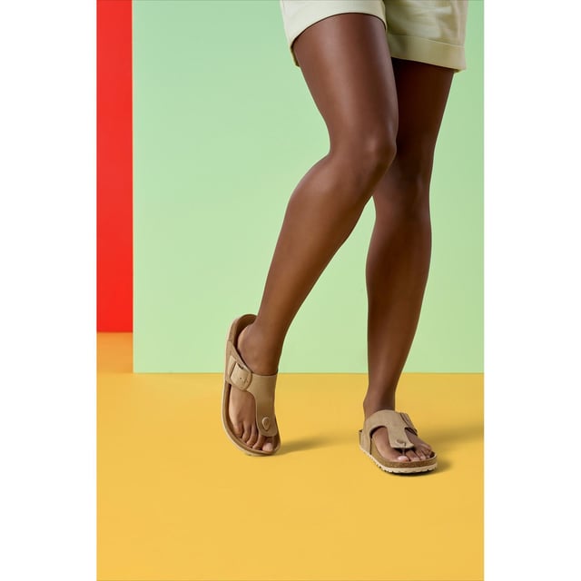 Hush Puppies Billie Suede Women's Taupe Sandals Perfect for lazy summer days, the Billie Mule features a real suede upper and footbed with easy slip on toe post styling