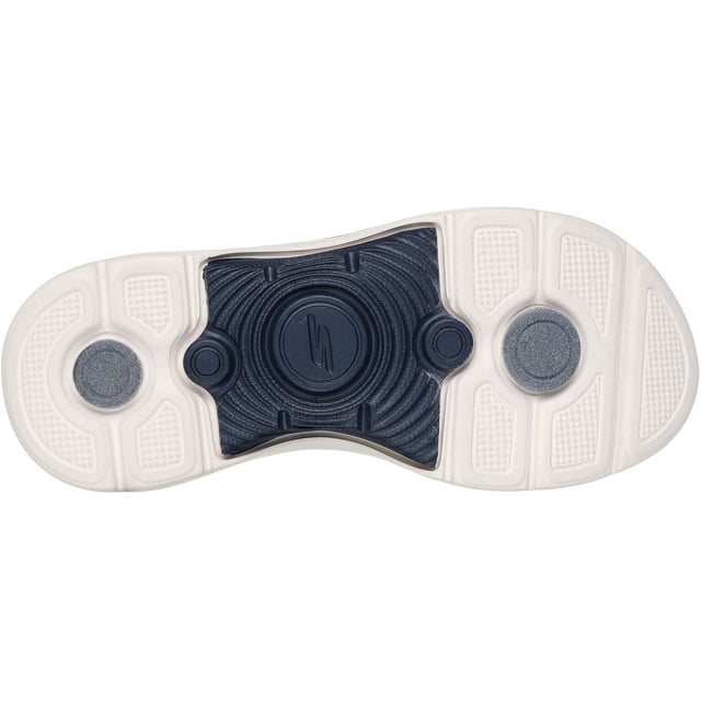 Enjoy supportive casual comfort on warm sunny days with the Skechers GO WALK Arch Fit 2.0 sandal. This knit quarter strap sandal features a textile upper with lightweight ULTRA GO cushioning and an Arch Fit footbed