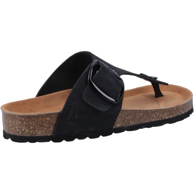 Hush Puppies Billie Suede Women's Black Sandals Perfect for lazy summer days, the Billie Mule features a real suede upper and footbed with easy slip on toe post styling