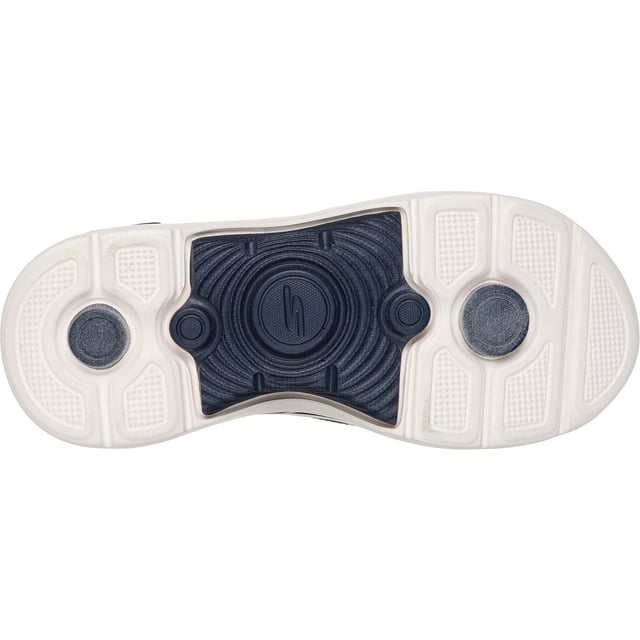 Skechers Go Walk Arch Fit 2.0 Textil Damen Sandalen Navy Genießen Sie unterstützenden, lässigen Komfort an warmen, sonnigen Tagen mit der Skechers GO WALK Arch Fit 2.0 Sandale. Diese Zehentrenner-Sandale verfügt über ein schnell trocknendes Textil-Obermaterial mit leichter ULTRA GO Dämpfung und einem Arch Fit Fußbett.