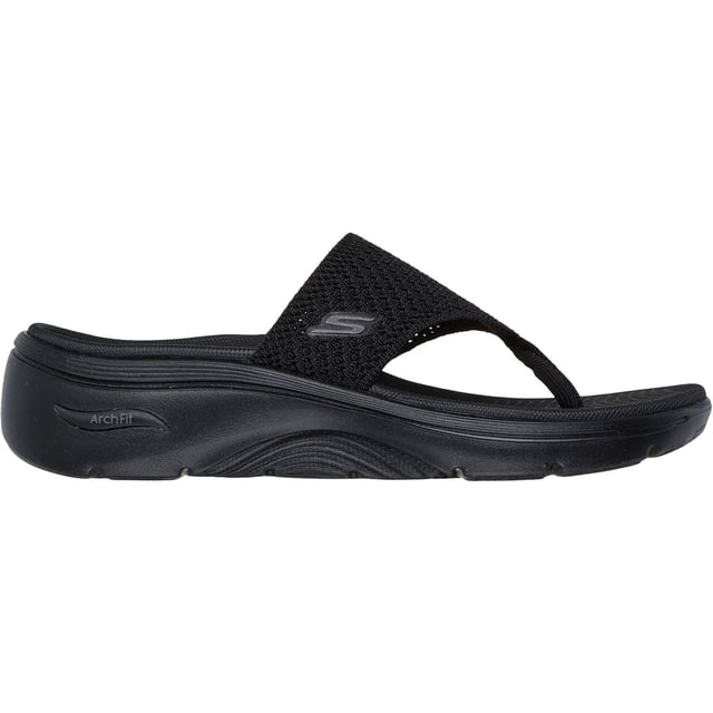 Enjoy supportive casual comfort on warm sunny days with the Skechers GO WALK Arch Fit 2.0 sandal. This thong sandal features a Quick-Dry textile upper with lightweight ULTRA GO cushioning and an Arch Fit footbed