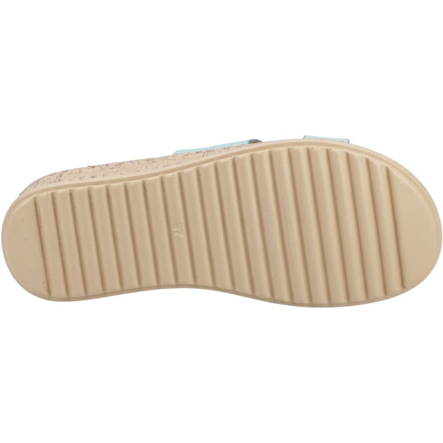 Hush Puppies Eloise Leren Aqua Sandalen voor Dames Een klassieke leren mule met een lichte, comfortabele zool, perfect voor zomerse dagavonturen en avonddiners.