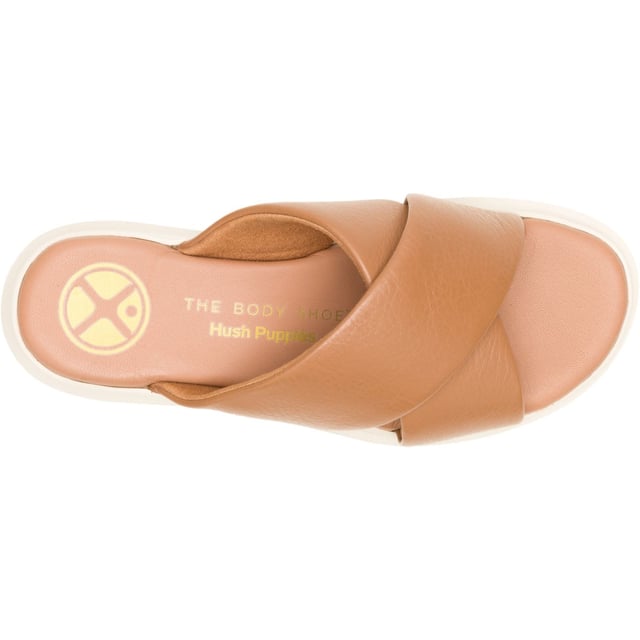 Hush Puppies Uplift Leather Women's Tan Sandals Get moving with the Uplift, featuring an ergonomic design with The Body Shoe Flex for natural movement, and our springy MEGABounce outsole and Bounce footbed for ultimate comfort, you'll stay active whilst looking great all day long