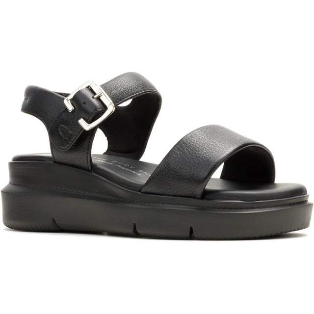 Hush Puppies Uplift Leather Women's Black Sandals Get moving with the Uplift, featuring an ergonomic design with The Body Shoe Flex for natural movement, and our springy MEGABounce outsole and Bounce footbed for ultimate comfort, you'll stay active whilst looking great all day long
