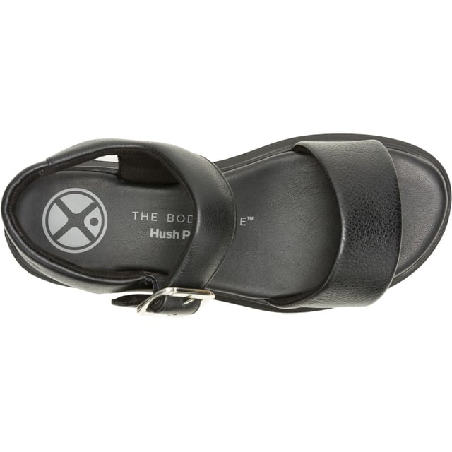 Hush Puppies Uplift Leather Women's Black Sandals Get moving with the Uplift, featuring an ergonomic design with The Body Shoe Flex for natural movement, and our springy MEGABounce outsole and Bounce footbed for ultimate comfort, you'll stay active whilst looking great all day long