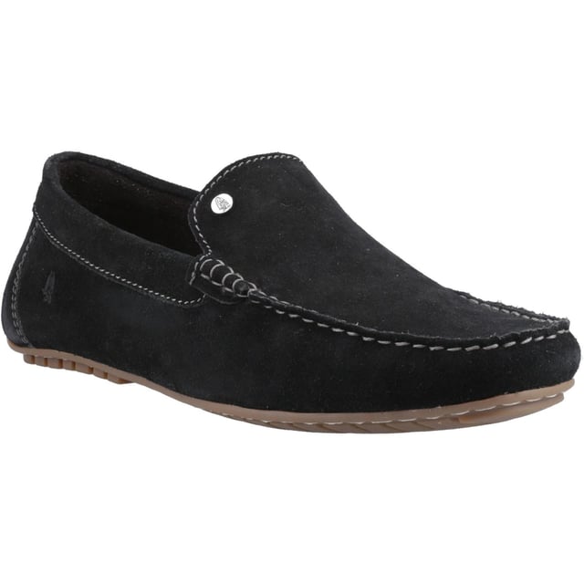 Hush Puppies Ralph Suede Leather Men's Black Loafers A quality suede loafer for easy to wear casual style, with a breathable textile lining and a cushion comfort flexible sole