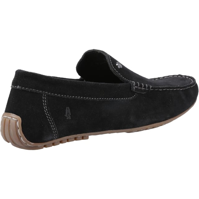 Hush Puppies Ralph Suede Leather Men's Black Loafers A quality suede loafer for easy to wear casual style, with a breathable textile lining and a cushion comfort flexible sole