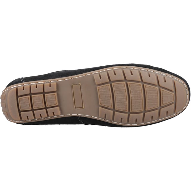 Hush Puppies Ralph Suede Leather Men's Black Loafers A quality suede loafer for easy to wear casual style, with a breathable textile lining and a cushion comfort flexible sole