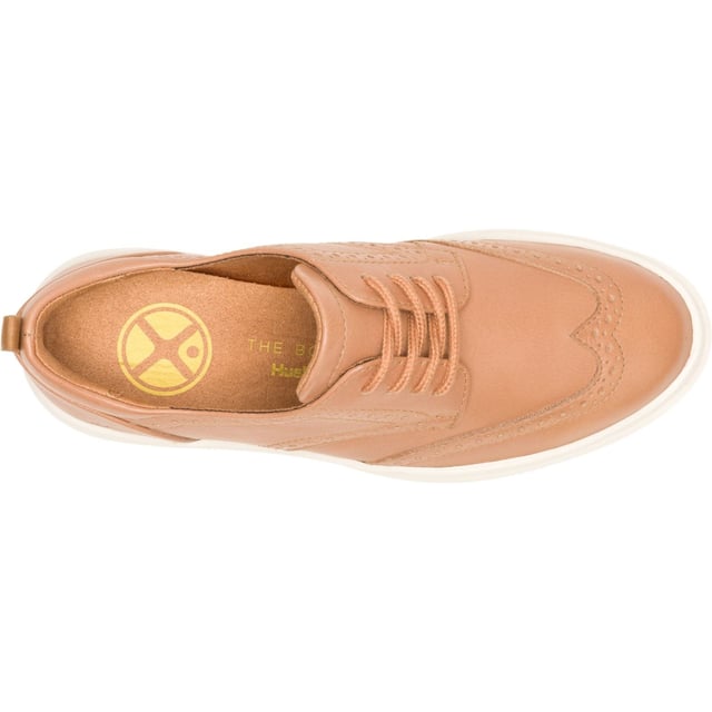 Hush Puppies Joy Leather Women's Tan Brogues Shoes Classic styling meets modern tech with the Joy Wingtip Lace, an ergonomic design with The Body Shoe Flex for natural movement, our super springy Mega Bounce outsole and Bounce footbed for comfort, and made with recycled materials