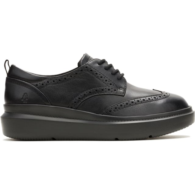Hush Puppies Joy Leather Women's Black/Black Brogues Shoes Classic styling meets modern tech with the Joy Wingtip Lace, an ergonomic design with The Body Shoe Flex for natural movement, our super springy Mega Bounce outsole and Bounce footbed for comfort, and made with recycled materials