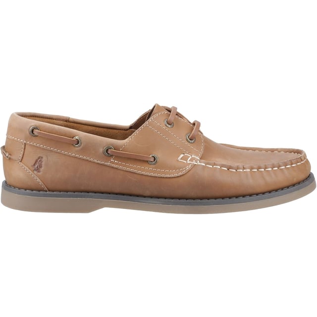 Hush Puppies Wilson Leather Men's Tan Boat Shoes The Wilson is the perfect choice for relaxed summer days, with a supple leather upper and insole, and a flexible and hardwearing outsole