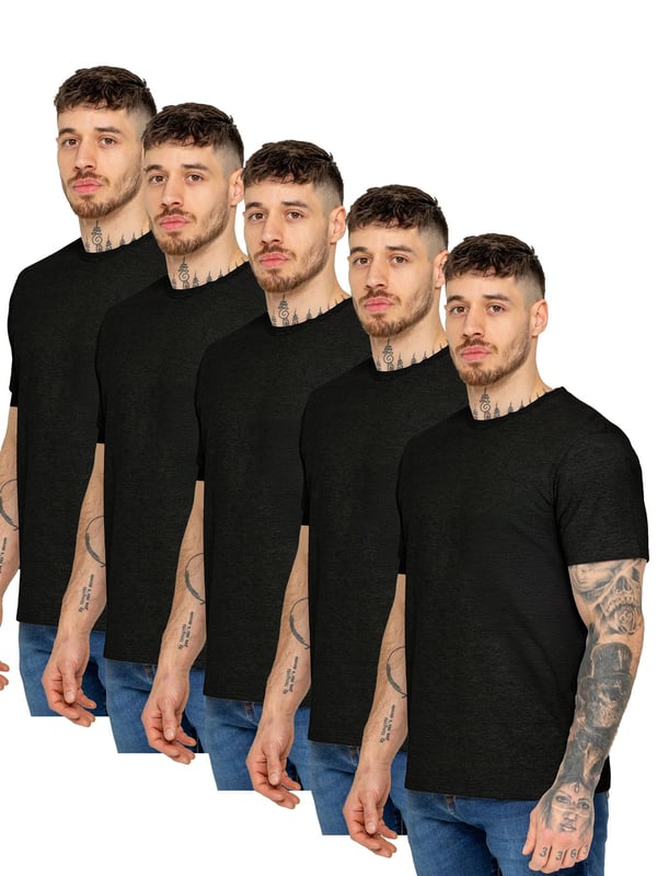 Upgrade your essentials with the Kruze Men’s T-Shirt, a set of five versatile tees designed for all-day comfort and classic style. Made from premium cotton, these t-shirts offer a soft, breathable feel, ideal for any season. Featuring a regular fit with a crew neck and short sleeves, each shirt provides a comfortable and flattering silhouette that pairs well with jeans, joggers, or shorts. The Kruze branding on the chest adds a touch of understated style, making these tees easy to dress up or down. Perfect for layering or wearing solo, this five-pack offers both quality and convenience, making it a must-have for any wardrobe. (159)