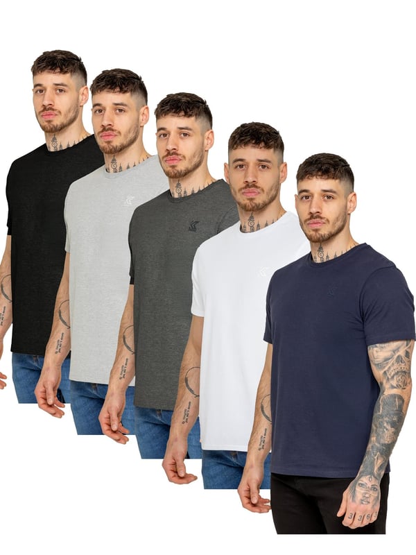Upgrade your essentials with the Kruze Men’s T-Shirt, a set of five versatile tees designed for all-day comfort and classic style. Made from premium cotton, these t-shirts offer a soft, breathable feel, ideal for any season. Featuring a regular fit with a crew neck and short sleeves, each shirt provides a comfortable and flattering silhouette that pairs well with jeans, joggers, or shorts. The Kruze branding on the chest adds a touch of understated style, making these tees easy to dress up or down. Perfect for layering or wearing solo, this five-pack offers both quality and convenience, making it a must-have for any wardrobe. (159)