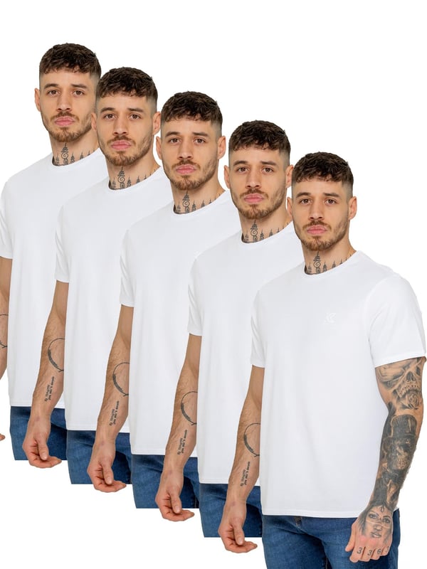 Upgrade your essentials with the Kruze Men’s T-Shirt, a set of five versatile tees designed for all-day comfort and classic style. Made from premium cotton, these t-shirts offer a soft, breathable feel, ideal for any season. Featuring a regular fit with a crew neck and short sleeves, each shirt provides a comfortable and flattering silhouette that pairs well with jeans, joggers, or shorts. The Kruze branding on the chest adds a touch of understated style, making these tees easy to dress up or down. Perfect for layering or wearing solo, this five-pack offers both quality and convenience, making it a must-have for any wardrobe. (159)